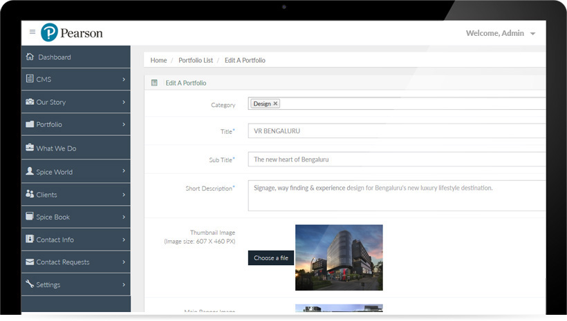 CMS Backend Preview CMS Website Development in Dubai
